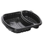 2 Bölmeli Kapaklı Gıda Kabı (Sıcağa Dayanıklı)