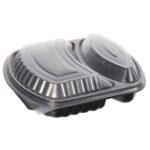 2 Bölmeli Kapaklı Gıda Kabı (Sıcağa Dayanıklı) - Görsel 2