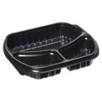 3 Bölmeli Kapaklı Gıda Kabı (Sıcağa Dayanıklı)