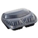 3 Bölmeli Kapaklı Gıda Kabı (Sıcağa Dayanıklı) - Görsel 2