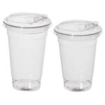 Pet Bardak Klipsli Kapak - Görsel 2