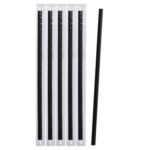 Siyah Frozen Plastik Pipet Jelatin Sargılı 8mm x 24 cm